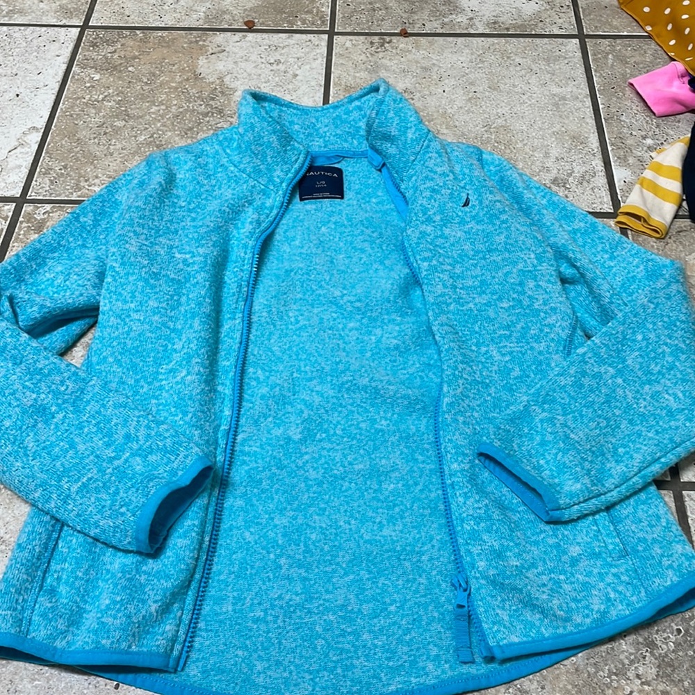 Teal zip up jacket